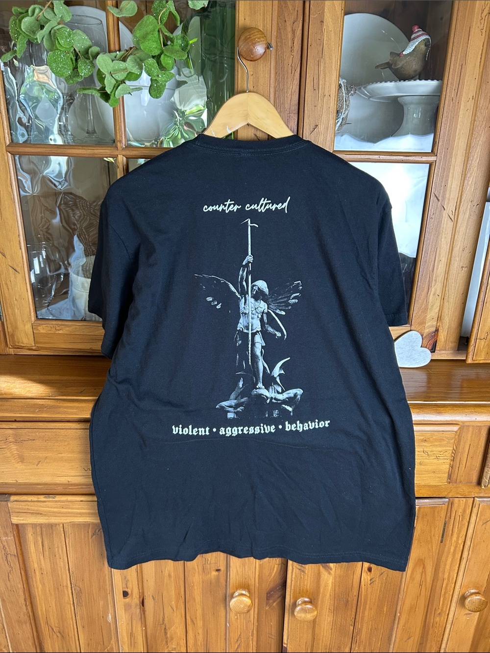 KRA Black Graphic Crew Neck T-Shirt -